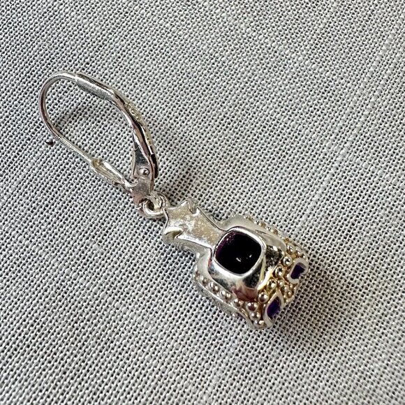 BBJ Deep Amethyst Sterling Silver Earrings - Picture 6 of 15
